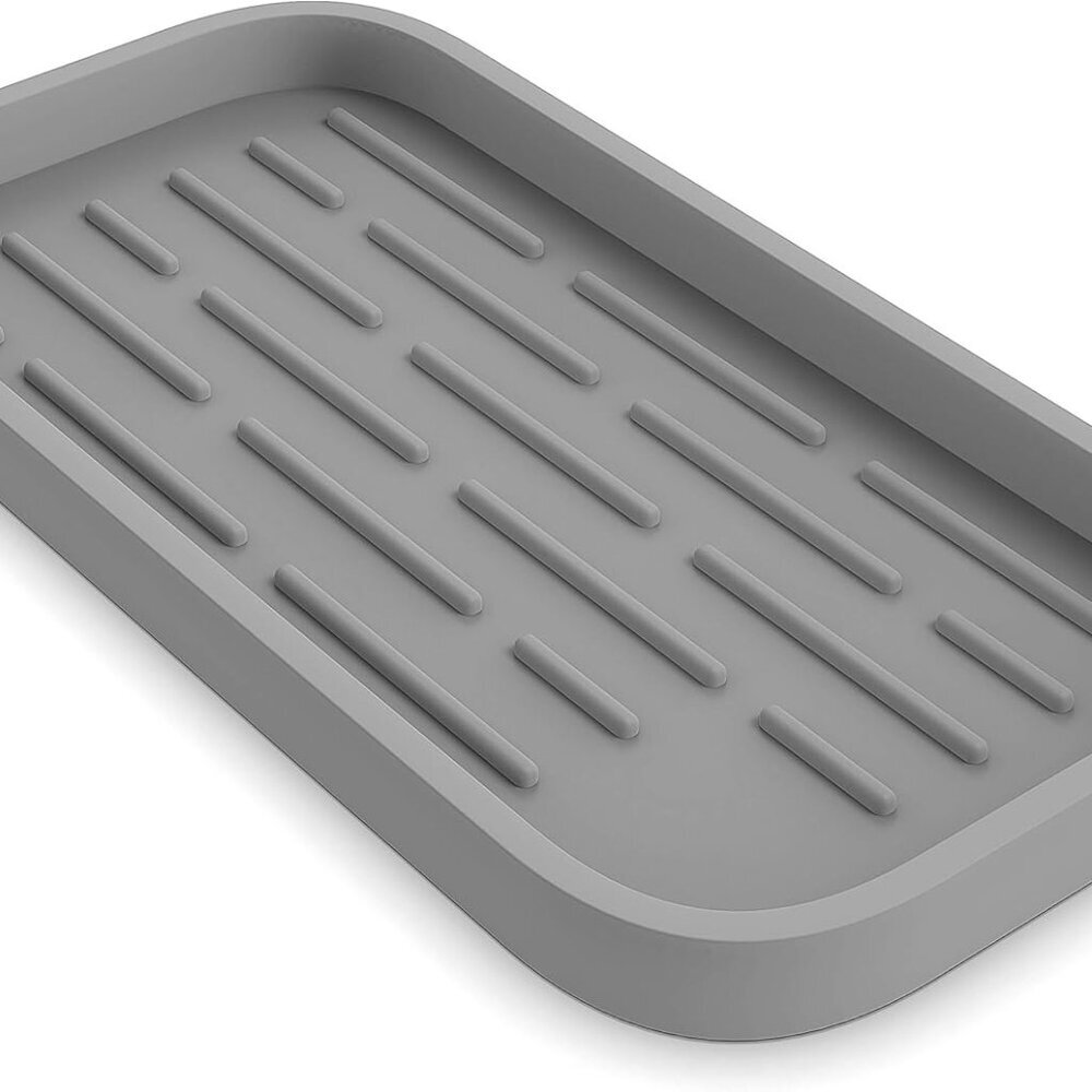 ZAPPOWARE Kitchen Sink Organizer | Silicone Sponge Holder - Storage Tray for Dis